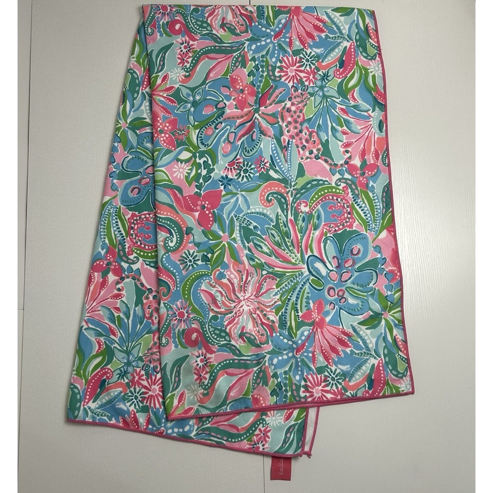 Lilly Pulitzer Lounge Towel Beach Pool Microfiber 40"x70" Tropical Multicolor